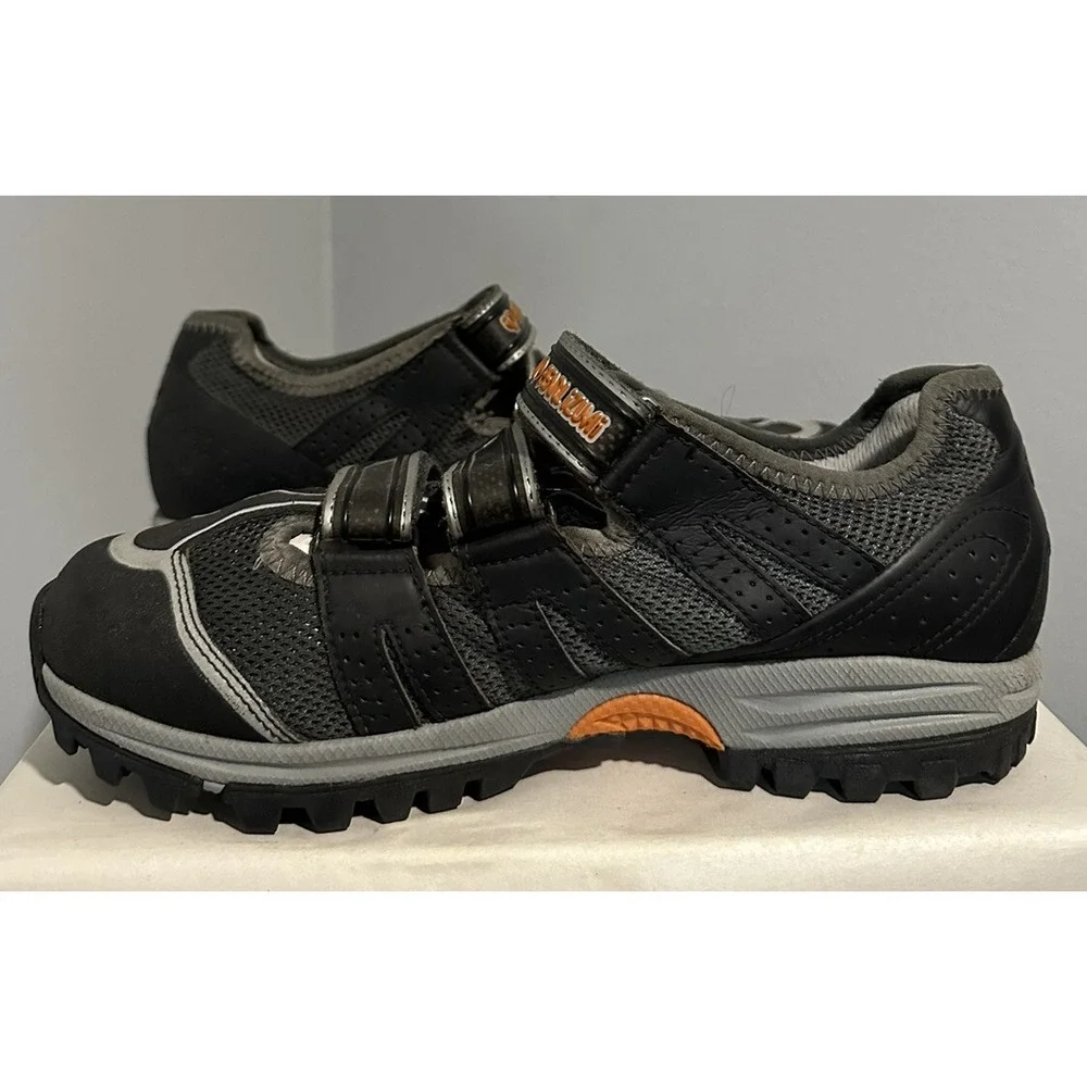Pearl Izumi Drift 5787 Men's Size 40 Gray Orange Black Hook & Loop Cycling Shoes
